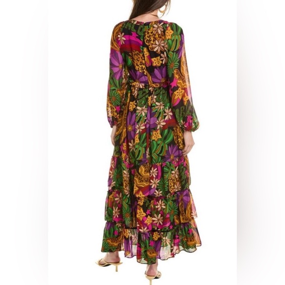 $285 NEW Gorgeous & Colorful FARM RIO Star Fruit Maxi Dress - Picture 5 of 16